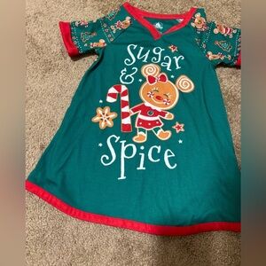 Disney Store Girls Gingerbread Minnie Mouse Cookie Nightshirt PJ Christmas